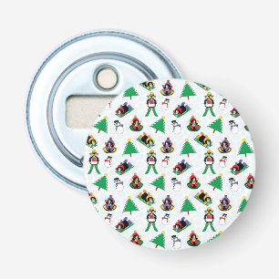 Christmas penguin skiing bottle opener