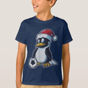 Christmas Penguin Soccer T-Shirt