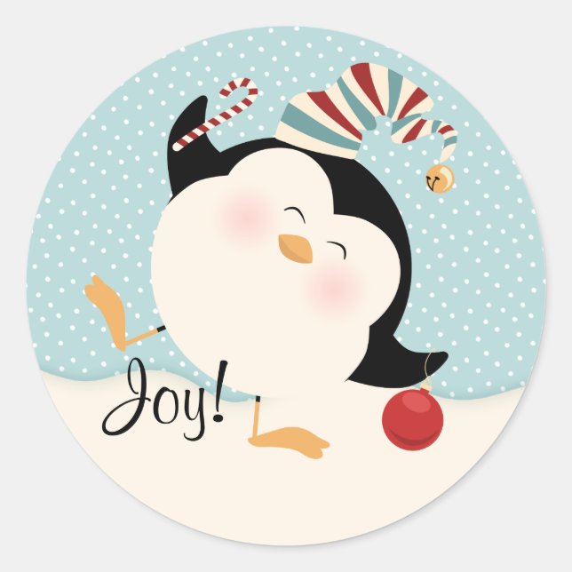 Christmas Penguin Sticker (Front)