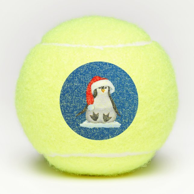Christmas Penguin Tennis Balls (Front)