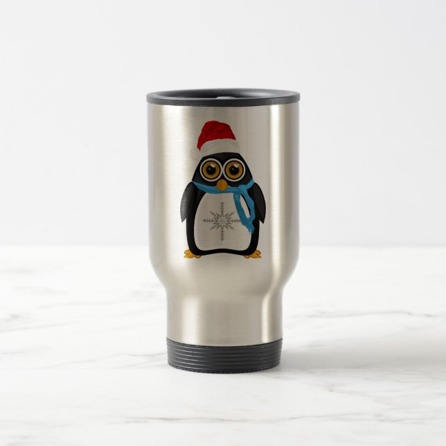 Christmas Penguin Travel Mug (Center)