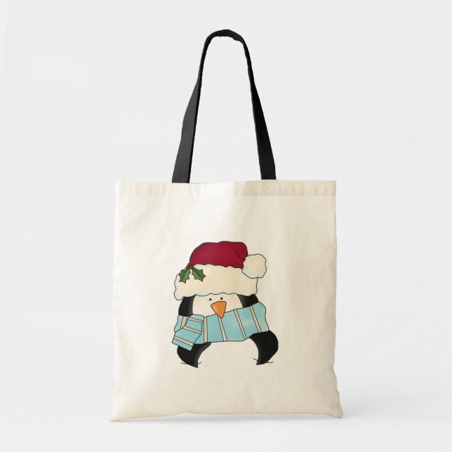Christmas Penguin Tshirts and Gifts Tote Bag (Front)