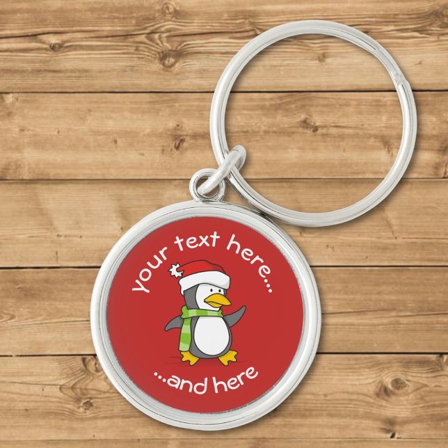 Christmas penguin walking on snow key ring (Creator Uploaded)