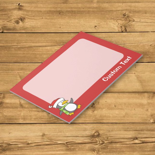Christmas penguin walking on snow notepad (Creator Uploaded)