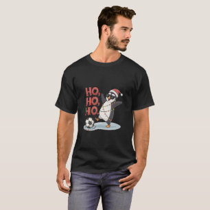 Christmas Penguin with Lights and Santa Hat playin T-Shirt