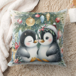 Christmas Penguins 6 Cushion
