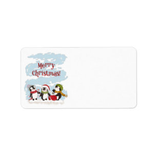 Christmas Penguins Address Labels