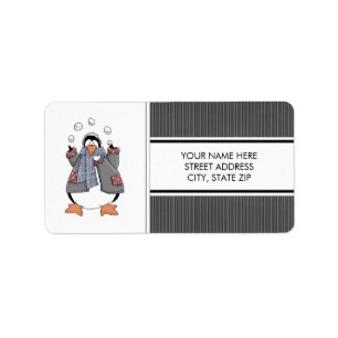 Christmas Penguins Address Mailing Labels