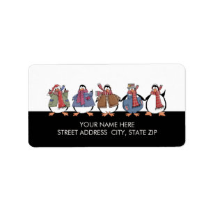 Christmas Penguins Address Mailing Labels