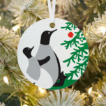 Christmas Penguins Custom Ornament<br><div class="desc">Sweet and charming!  This ornament can be purchased as is or change the message on the back to say whatever inspires you!</div>