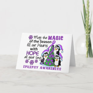 Christmas Penguins Epilepsy Holiday Card