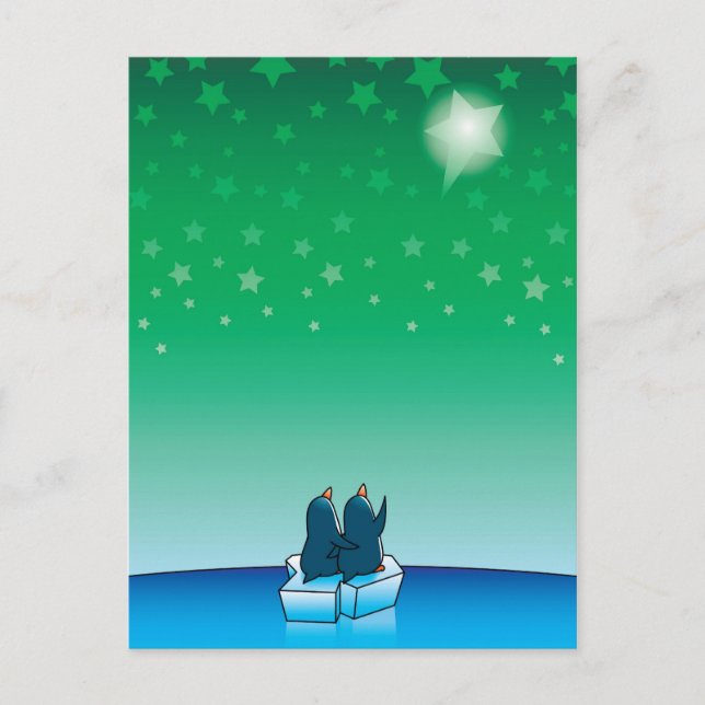 Christmas Penguins Holiday Postcard (Front)