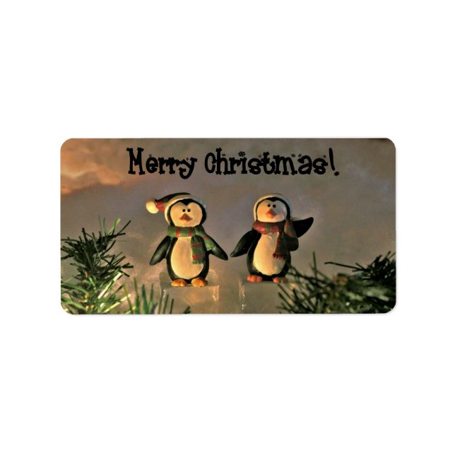 Christmas Penguins Label (Front)