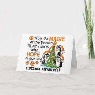 Christmas Penguins Leukaemia Holiday Card