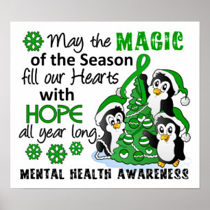 Christmas Penguins Mental Health Poster