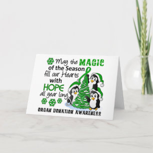 Christmas Penguins Organ Donation Holiday Card