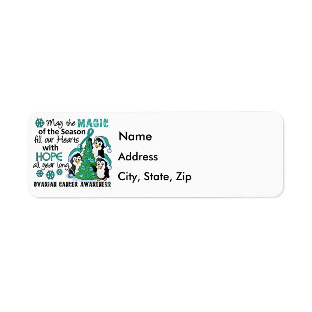 Christmas Penguins Ovarian Cancer (Front)