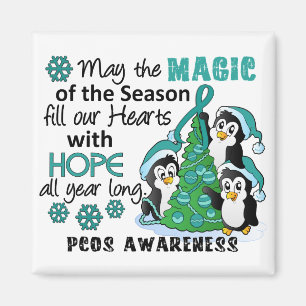 Christmas Penguins PCOS Magnet