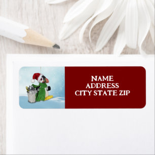*CHRISTMAS PENQUIN* CHRISTMAS ADDRESS LABEL