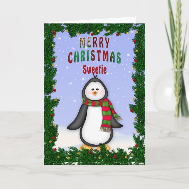 CHRISTMAS PENQUIN - KIDS HOLIDAY CARD (Front)