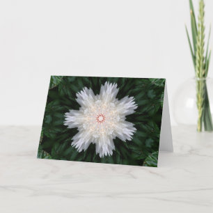 Christmas Peony Kaleidoscope Holiday Card