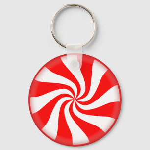 Christmas Peppermint Basic Keychain