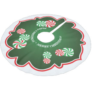 Christmas Peppermint Candies  Tree Skirt