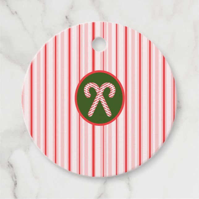 Christmas/peppermint/candy cane favour tags (Front)