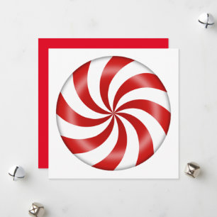 Christmas Peppermint Candy Holiday Card