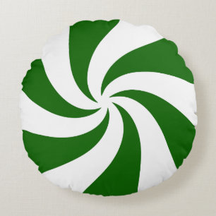 Christmas Peppermint Candy Round Cushion