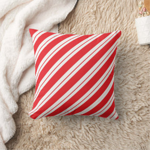 Christmas Peppermint Candy Stripes Cushion