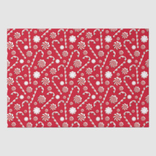 Christmas Peppermint   Candy Swirl Holiday Pattern Tissue Paper