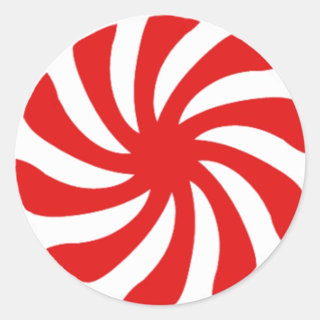 Christmas Peppermint Candy swirl sticker (Front)