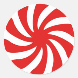 Christmas Peppermint Candy swirl sticker