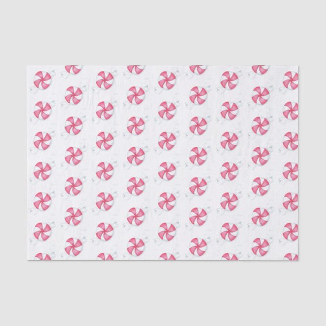 Christmas Peppermint Candy Tissue Paper (Front)