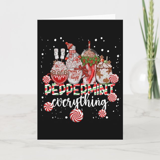 Christmas Peppermint Everything Coffee Chocolate M Card (Front)