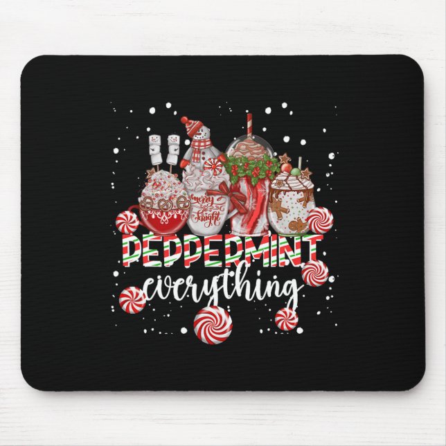 Christmas Peppermint Everything Coffee Chocolate M Mouse Mat (Front)