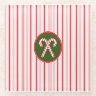 Christmas/peppermint glass coasters