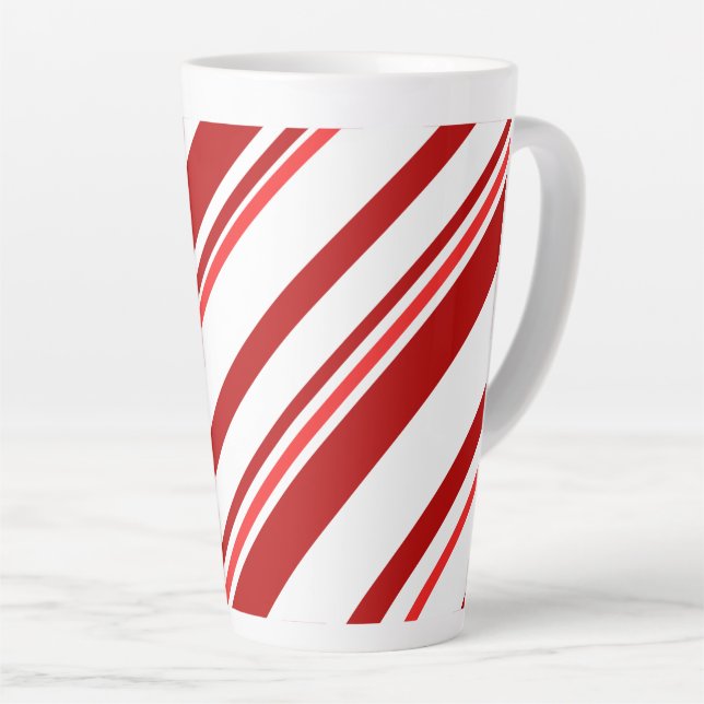 Christmas Peppermint Large Latte Mug (Right Angle)