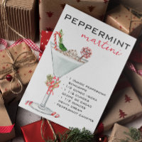 Christmas Peppermint Martini Cocktail Recipe 