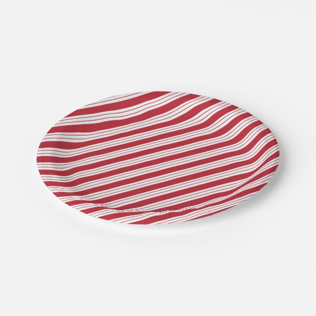 Christmas Peppermint Paper Plates (Angled)