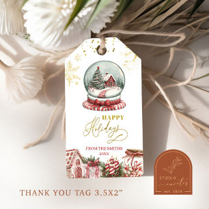 Christmas Peppermint Snowball Gift Tags