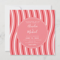 Christmas Peppermint Stripes Pink and Red Wedding