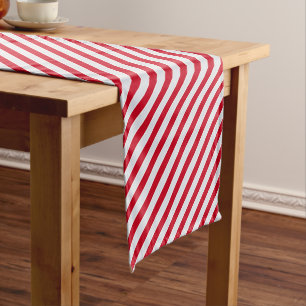 Christmas peppermint tiled pattern stripe  short table runner