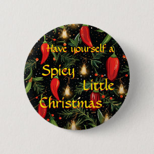 Christmas Peppers 6 Cm Round Badge