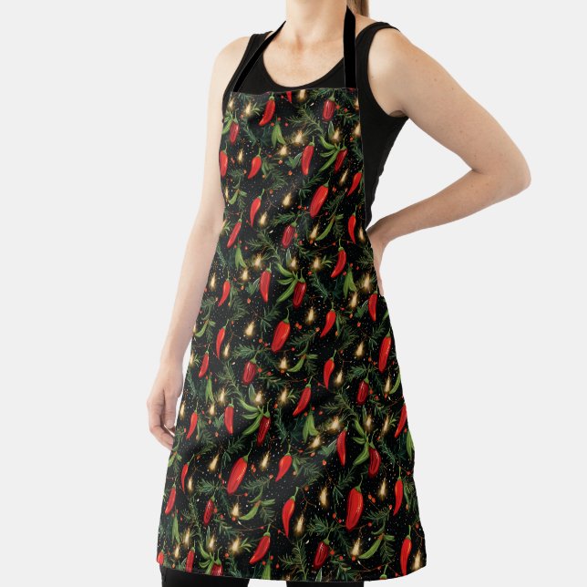 Christmas Peppers All-Over Apron (Insitu)