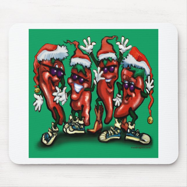 Christmas Peppers Mouse Mat (Front)