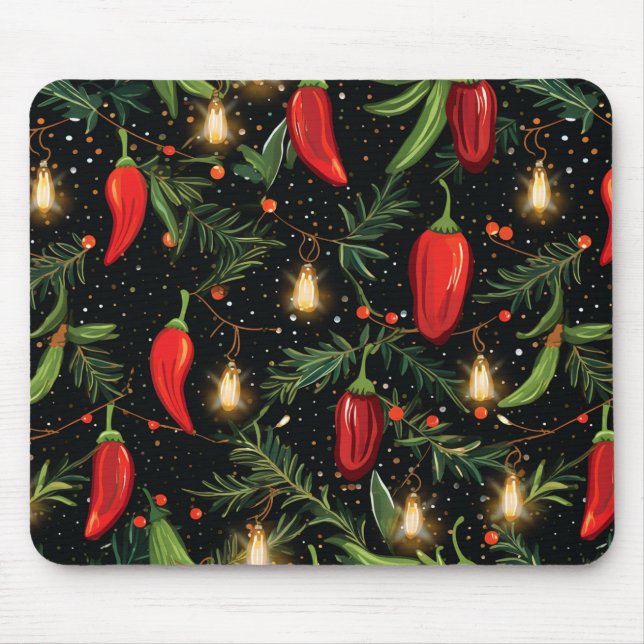 Christmas Peppers Mouse Mat (Front)