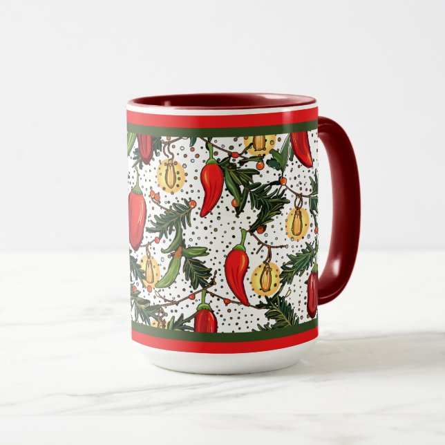 Christmas Peppers Mug (Front Right)