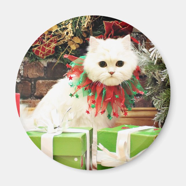 Christmas - Persian Cat - Toby Magnet (Front)